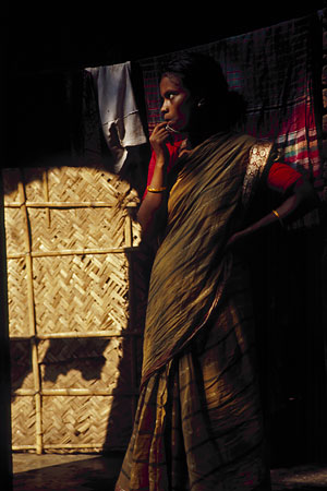 Woman in doorway, Sonargaon.