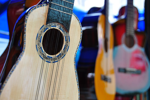 Guitars in Otavalo Market