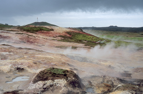 Boiling Mud Pots near lighthouse