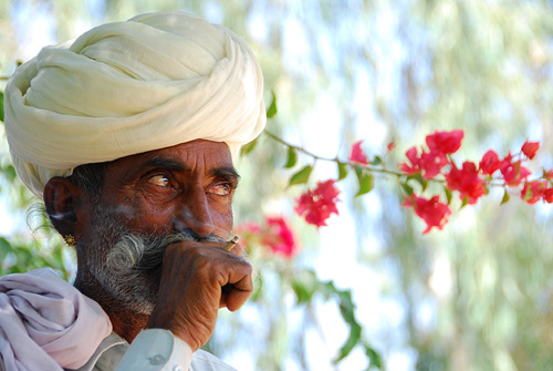 Local man with cigarette
