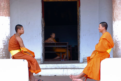 Monks between lessons
