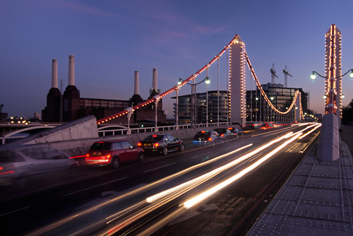 Battersea Power Station at dusk