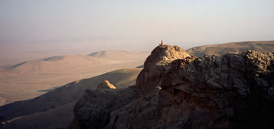 Syria, meditating in the rocky desert, Mar Musa