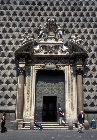 Naples church door