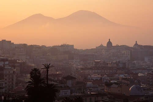 Naples and Vesuvius at sunrise