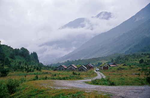 Winding road in Jostedalsbreen