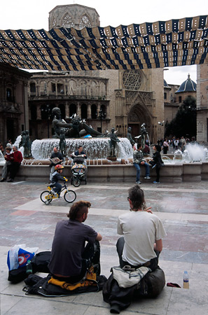 Valencia the North side of the cathedral La Seu