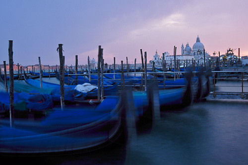 Campo Della Salute in the distance at sunset