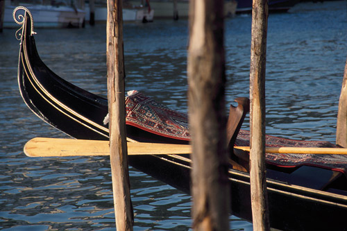 Docked Gondola in golden light