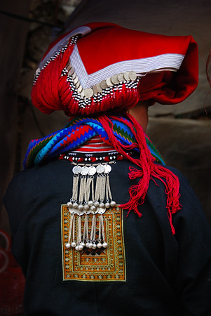 Sapa, back of a Red Dzao tribe member